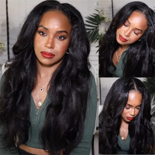 Kinky Straight V Part Wig