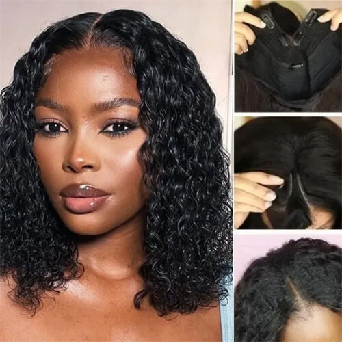 Short Water Wave V Part Wig