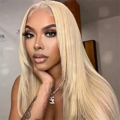 613blonde straight hair.