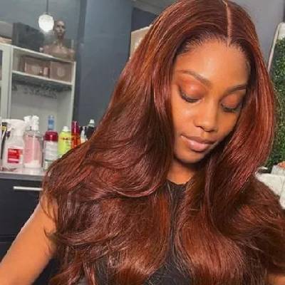 Affordable Brownish Red Human Hair Body Wave Wigs1