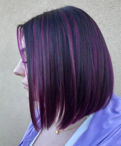 Eggplant And Plum Hair