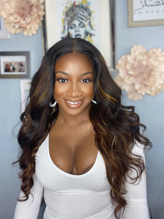 FB30 T part body wave wig