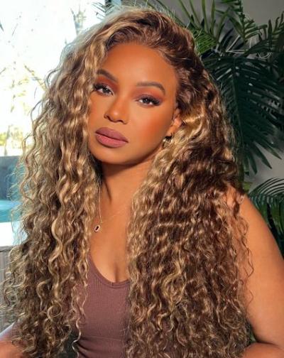 Honey Blonde Water Wave Wig