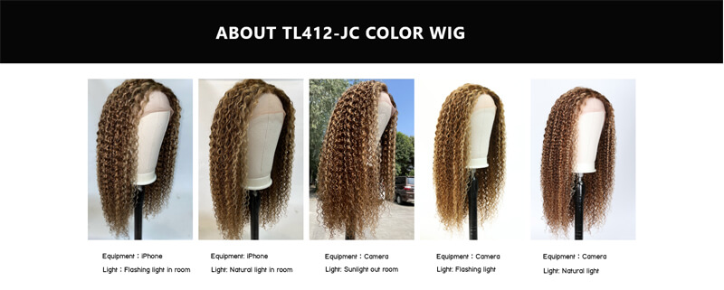 TL412 curly wig color change