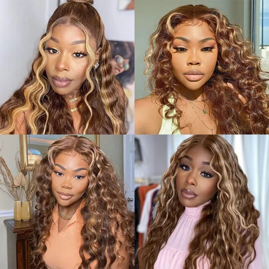 TL412 curly lace front wig