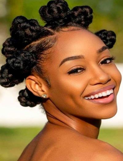 bantu knots braided