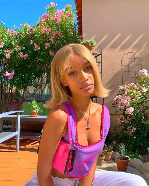 short blonde hair