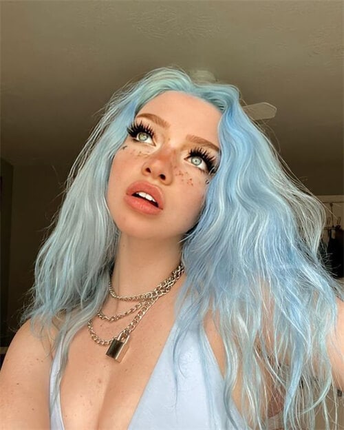water dye blue wig