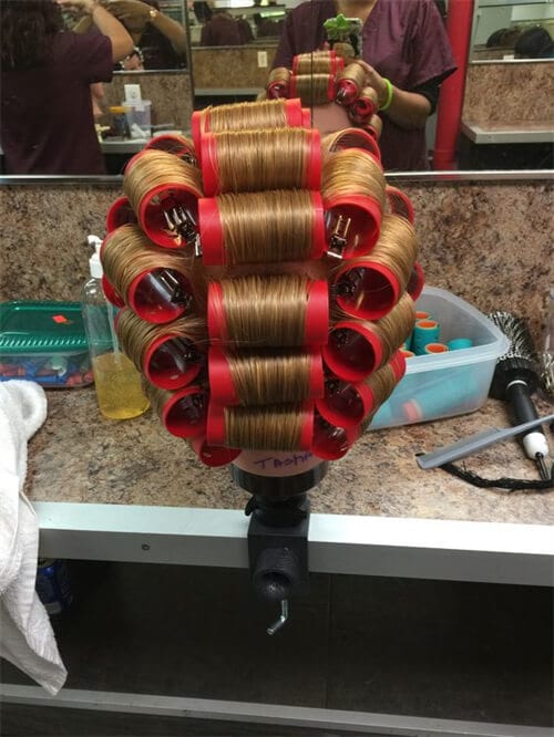 sponge rollers on wig