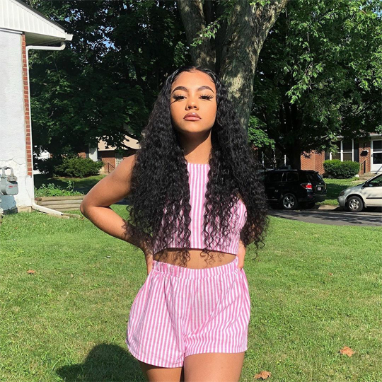 curly hair lace front wig
