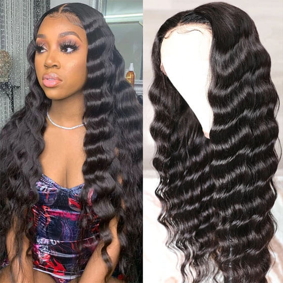 deep wave lace front wig