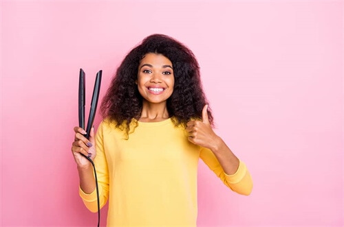flat iron for curly hair