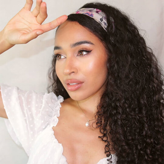 curly wig with headband
