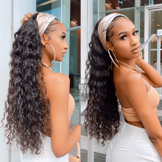 headband water wave wig