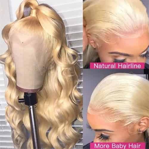 lace front wig 613 bonde color