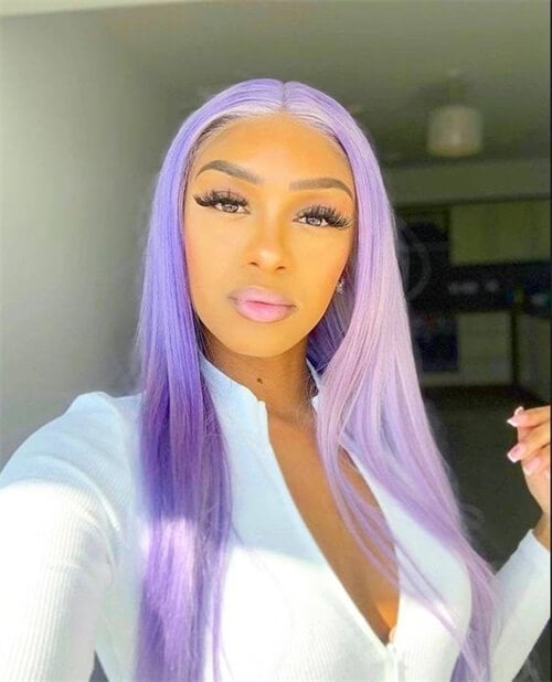 water dye purple wig