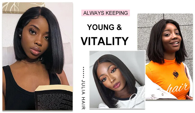short straight bob wig