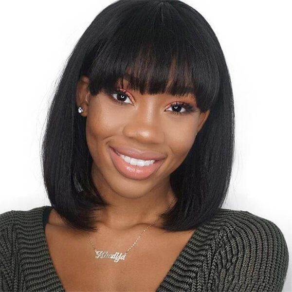 bob wig with bangs