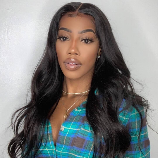 body wave transparent lace wig