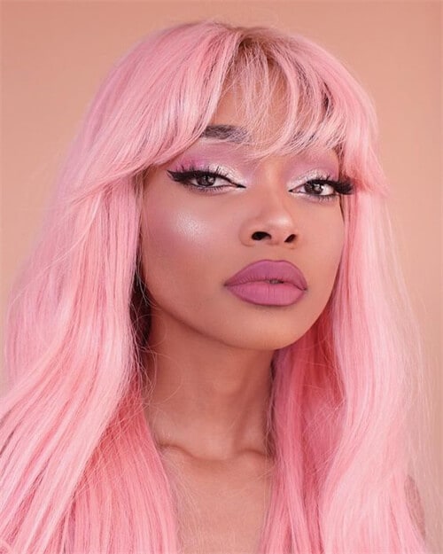 water dye pink wig