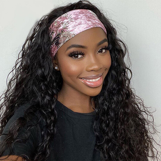 water wave headband wig