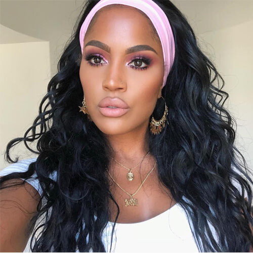 water wave headband wig