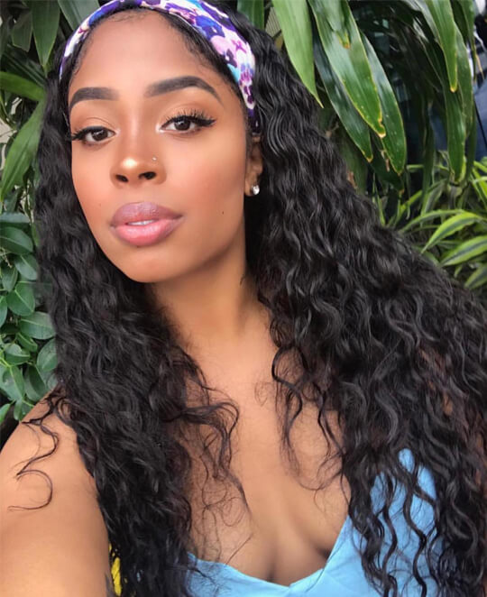 water wave headband wig