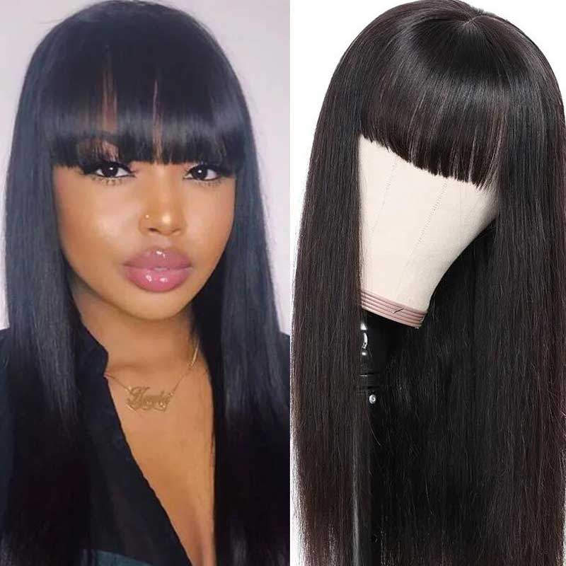 long wigs with bangs