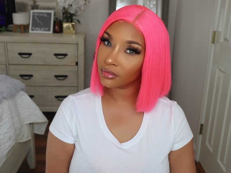 pink bob wig