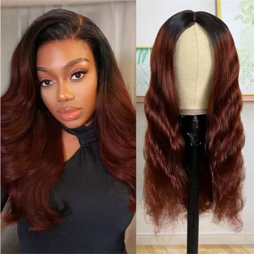 Reddish Brown Body Wave Wig