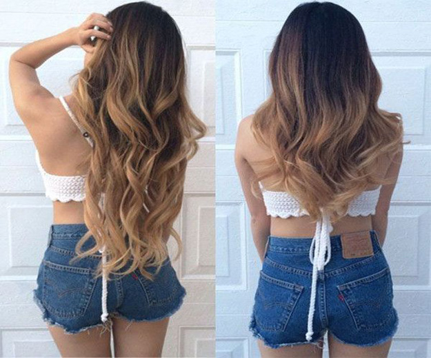 add highlights and colors with hair extensions