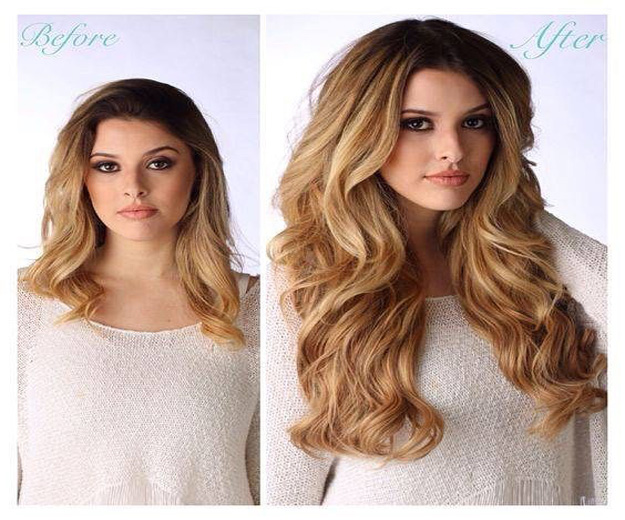 add volume and length with hair extensions