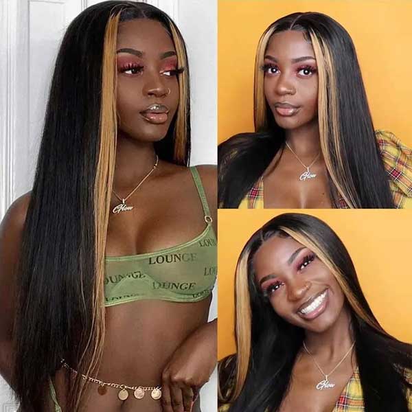 blonde highlight lace wig