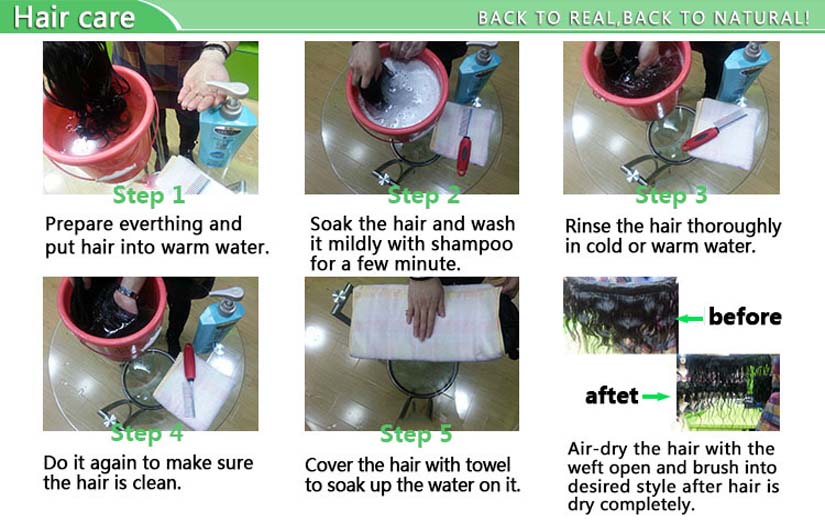 brazilian virgin hair care steps