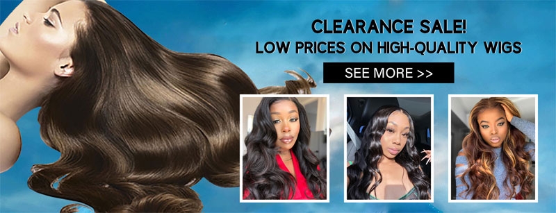 clearance sale on hair wig 1