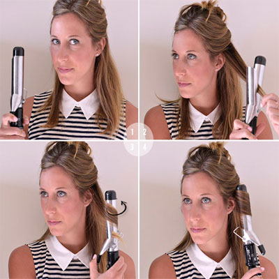 curl hair with curling iron