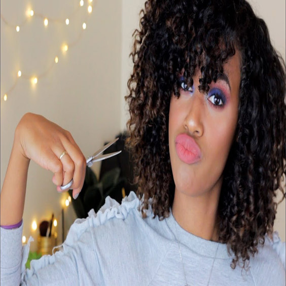 curly hair trim