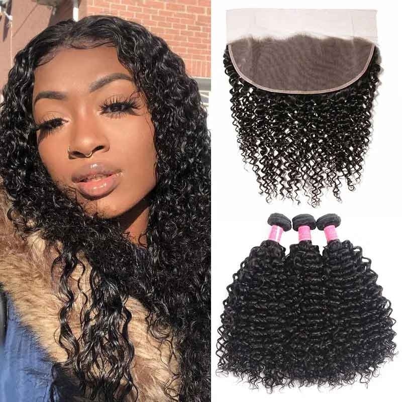 curly bundles with frontal