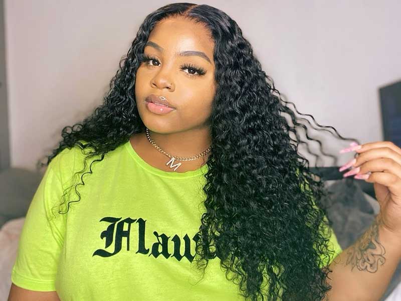 curly sew in hair