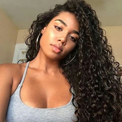 curly hair weave