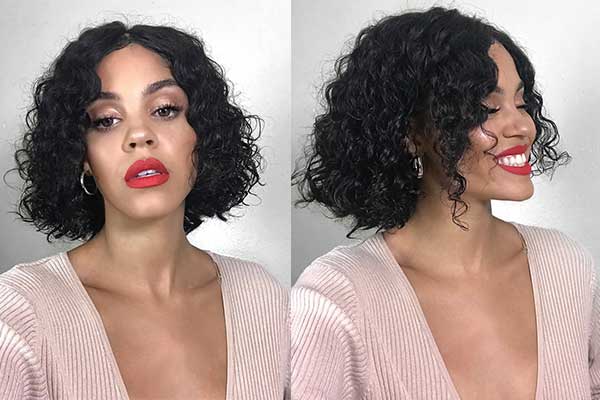 deep wave short bob hair wig