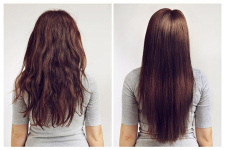 keratin treat before and after