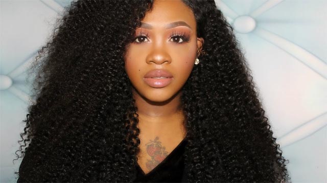 kinky curly human hair