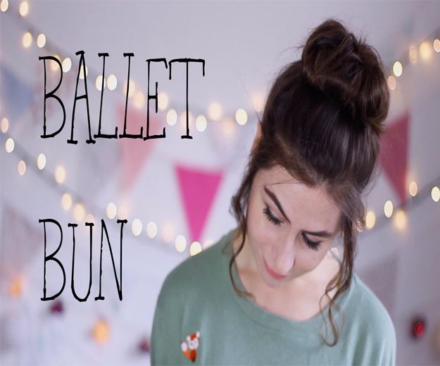 messy ballet bun with hair extensions