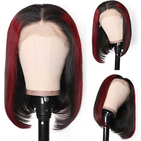 red highlight lace wig