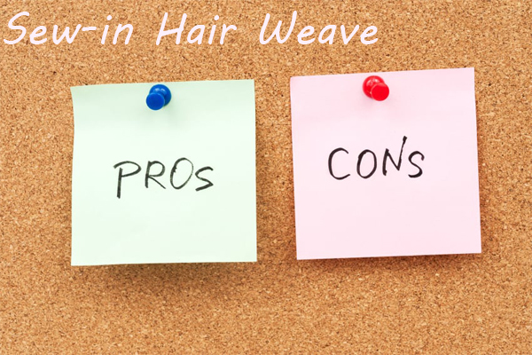 sew-in human hair weave pros and cons