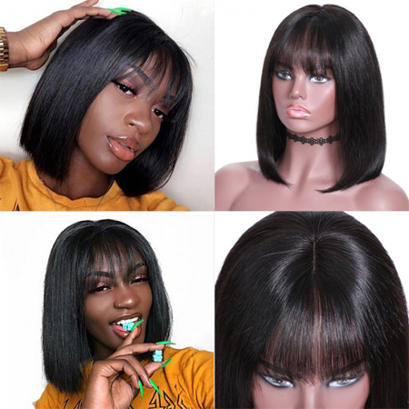 short bob human hair wigs