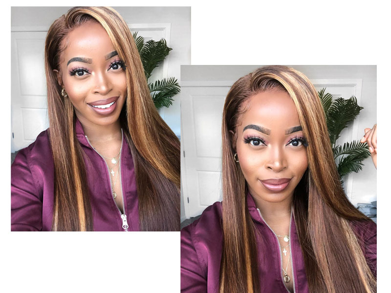 highlight lace wig
