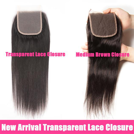 new in transparent lace closures