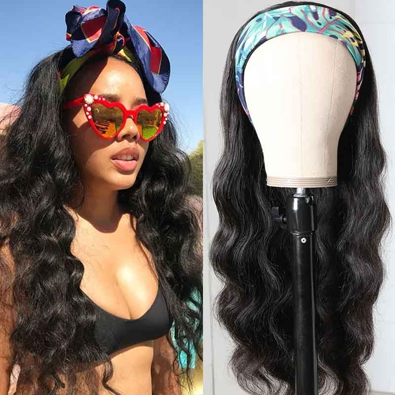 body wave headband wigs